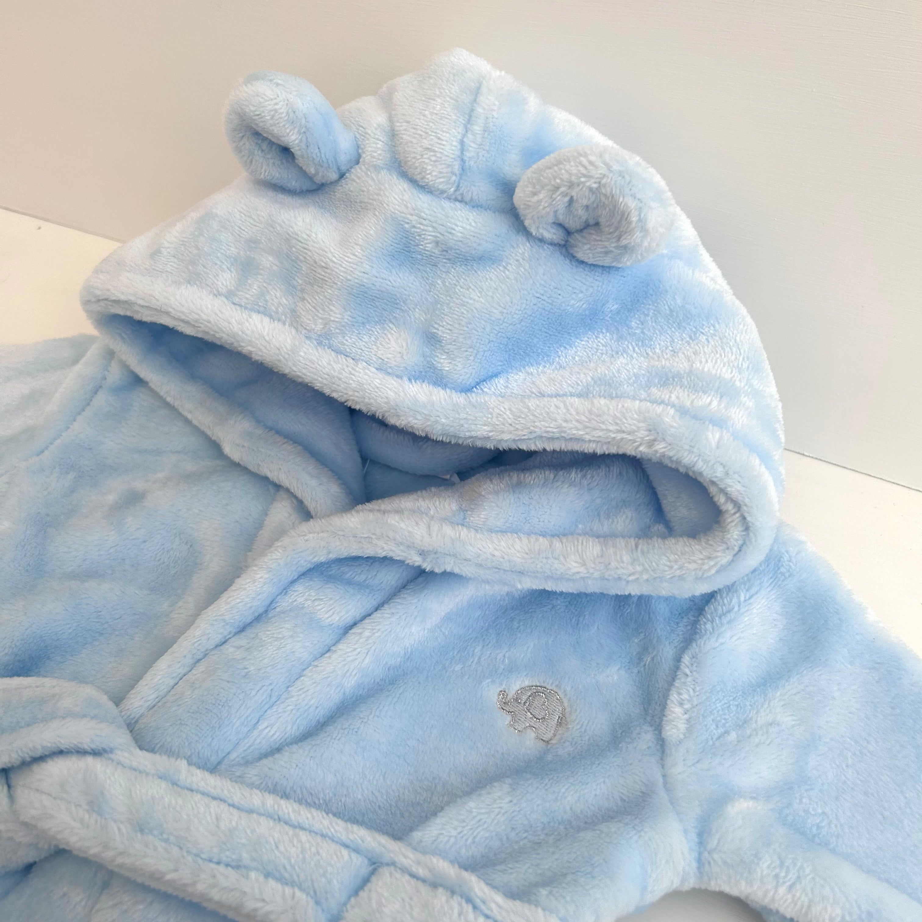 New Baby Boy Gift | JAMIE | Elephant Comforter and Dressing Gown Bedtime Giftset