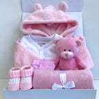 New Baby Girl Gift | POPPY | Pink Cosy Bedtime Essentials Giftset