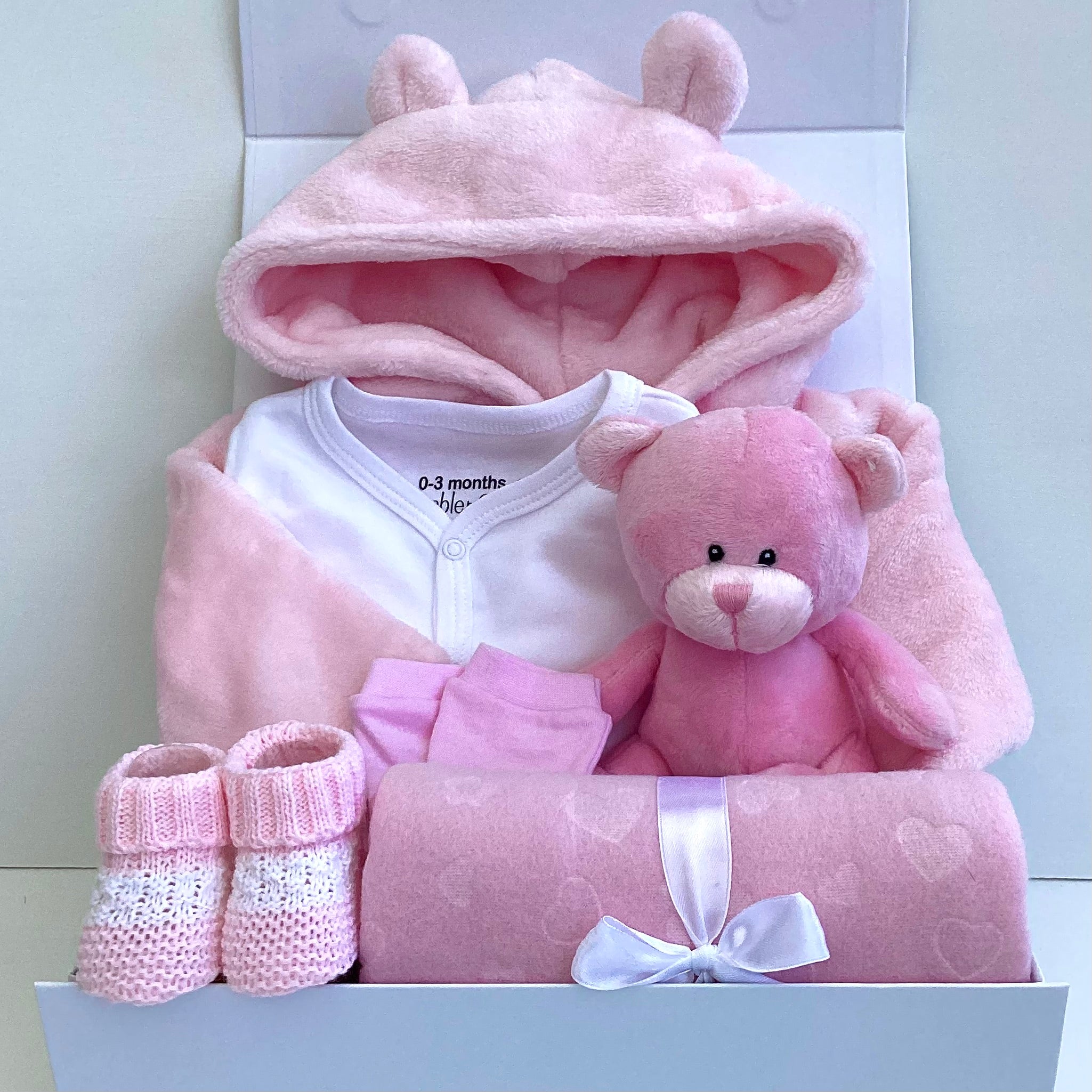 New Baby Girl Gift | POPPY | Pink Cosy Bedtime Essentials Giftset
