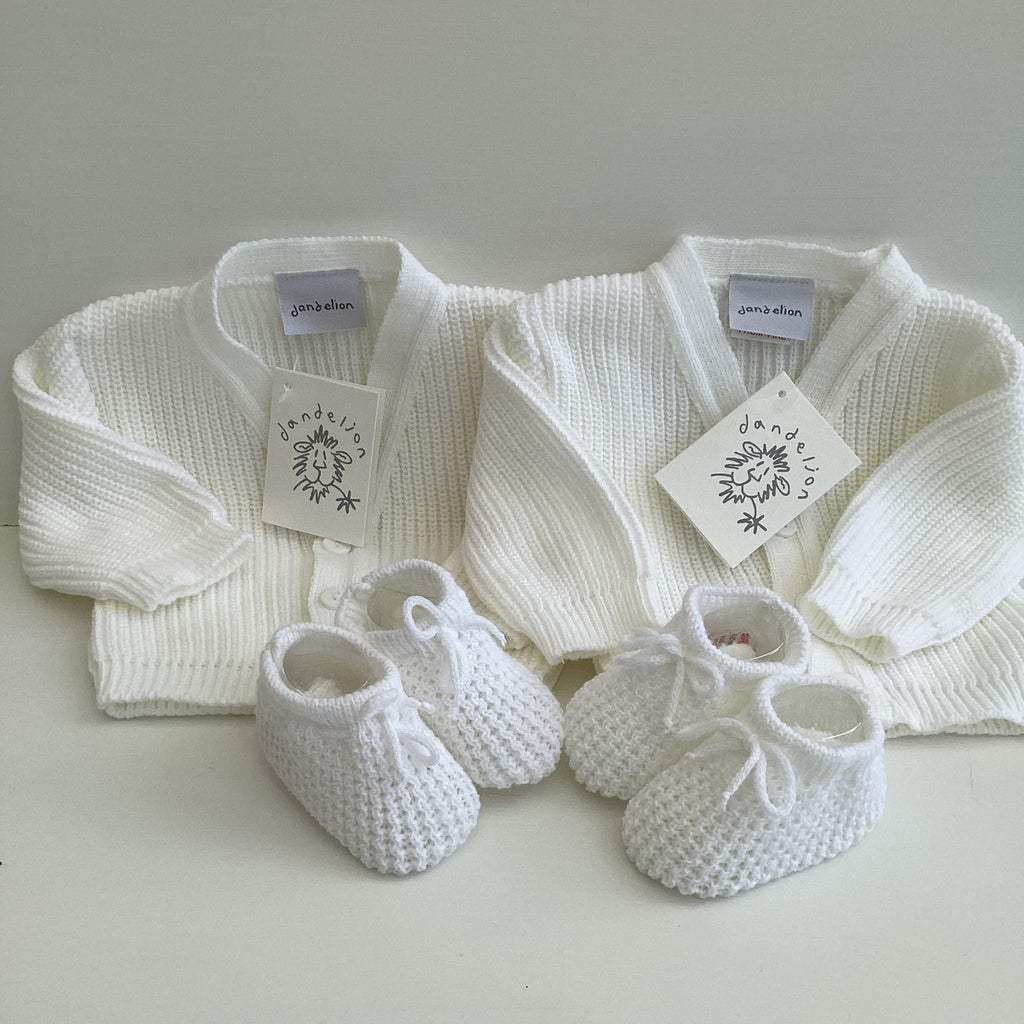 Newborn Twins Matching Outfits | Marley & Morgan Cute Bear and Cosy Onesie Giftset For Twins