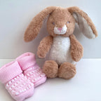 New Baby Girl Gift | DANDY | Pink Cardigan and Bunny Soft Toy Giftset