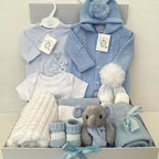 New Baby Boy Gift | NOAH | Luxury Dandelion Blue Pram Suit and Onesie