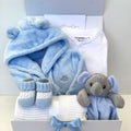 New Baby Boy Gift | JAMIE | Elephant Comforter and Dressing Gown Bedtime Giftset