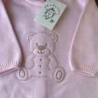New Baby Girl Gift | CHARLOTTE | Dandelion Luxury Knitted Teddy Onesie and Cosy Essentials Giftset