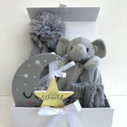 New Baby Boy Gift | COOPER | Grey Elephant Comforter Giftset