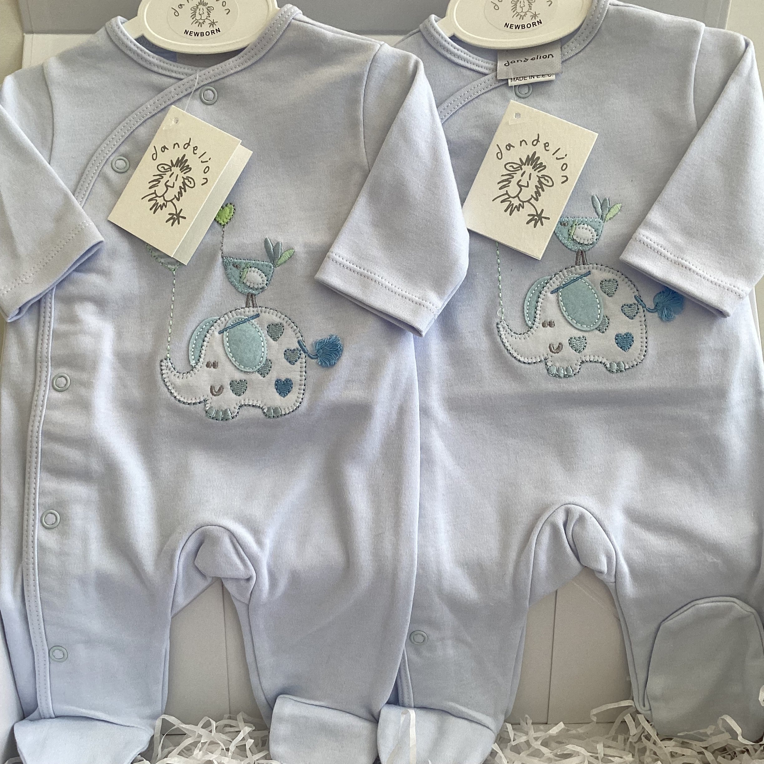 Newborn Twins Matching Outfits | Jack & Jacob Luxury Dandelion Baby Clothing Giftset