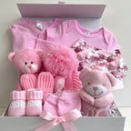 New Baby Girl Gift | BELLA | Cute Bear and Everyday Essentials Giftset