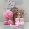 New Baby Gift | SOPHIA | Bunny Rabbit and Pink Essentials Giftset
