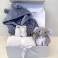 New Baby Boy Gift | EDDIE | Dusky Blue Dressing Gown and Comforter Giftset