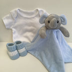 New Baby Boy Gift | SEB | Blue Dandelion Luxury Knitted Jacket and Essentials Giftset