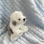 New Baby Boy Gift | SHAY | Blue Dandelion Knitted Jacket and Sheep Dog Comforter Giftset