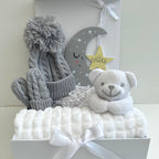 Unisex Baby Gift | PIPER | Perfect Bobble Hat and Blanket Giftset