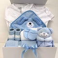 New Baby Boy Gift | BERNIE | Blue Bear Cosy Bath & Bedtime Giftset