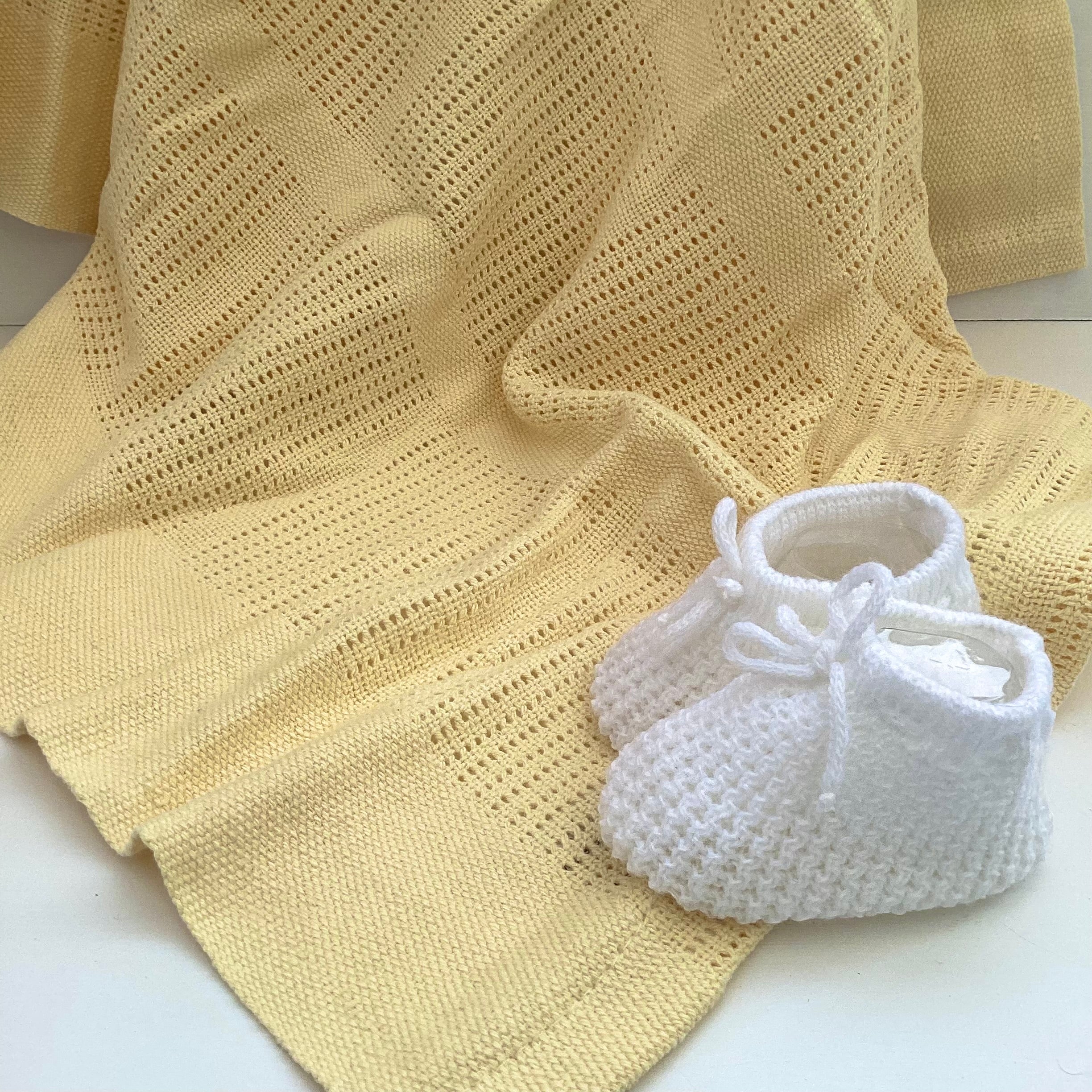 New Baby Girl Gift | LILA | Lemon Onesie and Matching Blanket Giftset