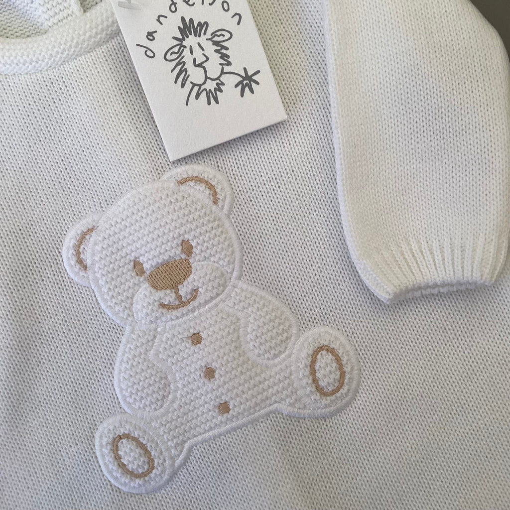 Unisex Luxury Baby Gift | WINTER | Dandelion Designer Baby Clothing and Cuddly Bear Giftset