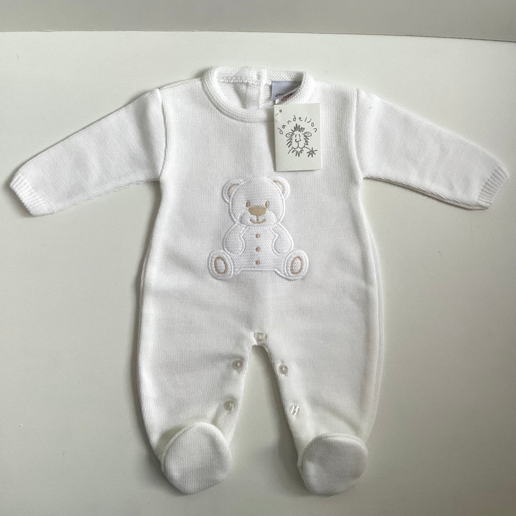Unisex Luxury Baby Gift | WINTER | Dandelion Designer Baby Clothing and Cuddly Bear Giftset