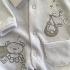 Newborn Twins Matching Outfits | Marley & Morgan Cute Bear and Cosy Onesie Giftset For Twins