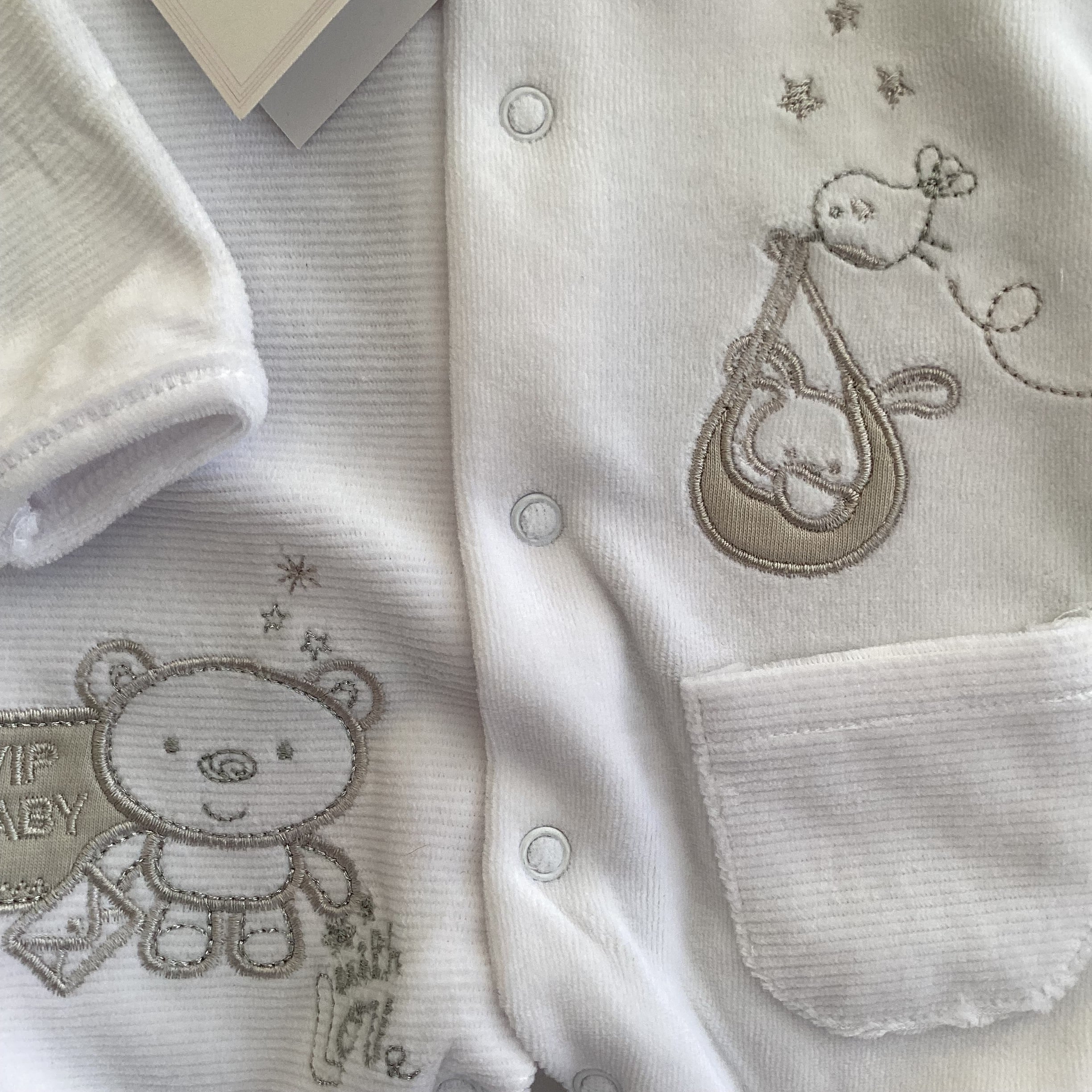 Newborn Twins Matching Outfits | Marley & Morgan Cute Bear and Cosy Onesie Giftset For Twins
