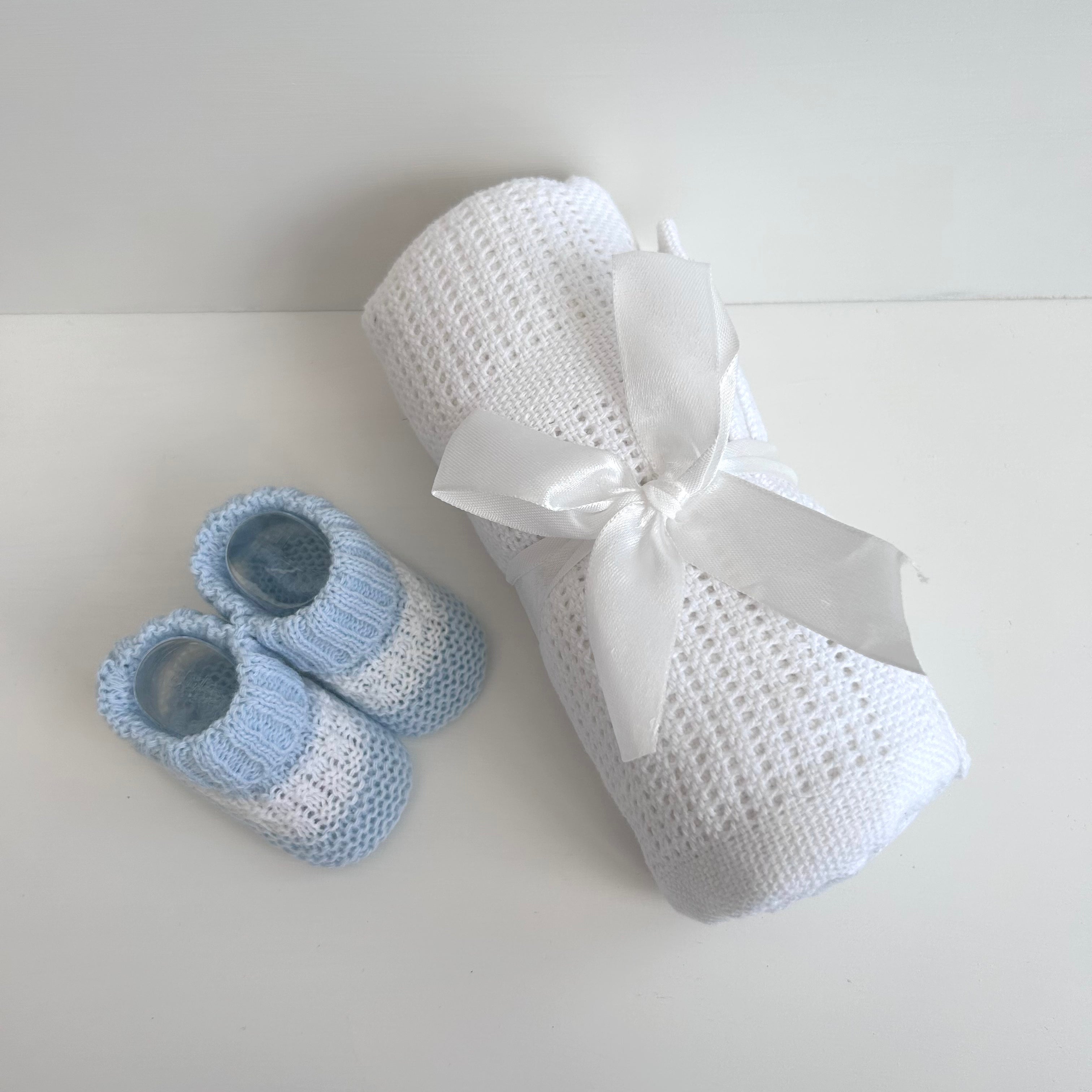 New Baby Boy Gift | JAMIE | Elephant Comforter and Dressing Gown Bedtime Giftset