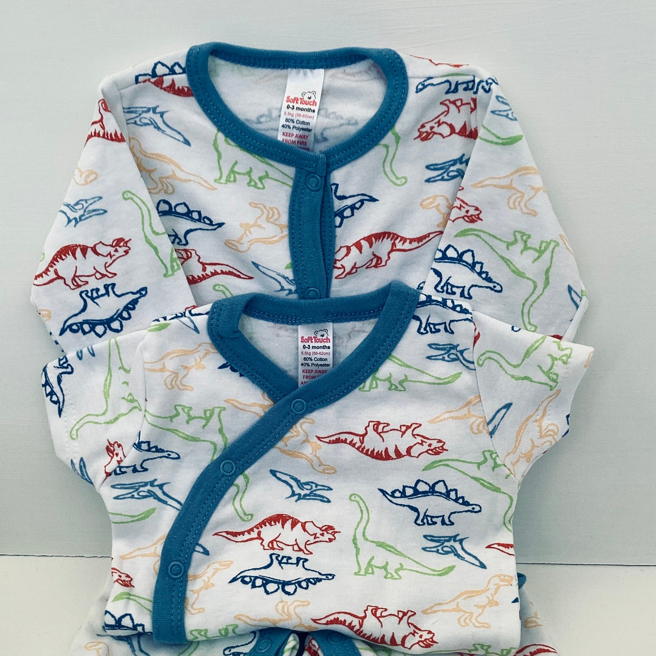 New Baby Boy Gift | DAWSON | Blue Dinosaur and Cosy Dressing Gown Giftset