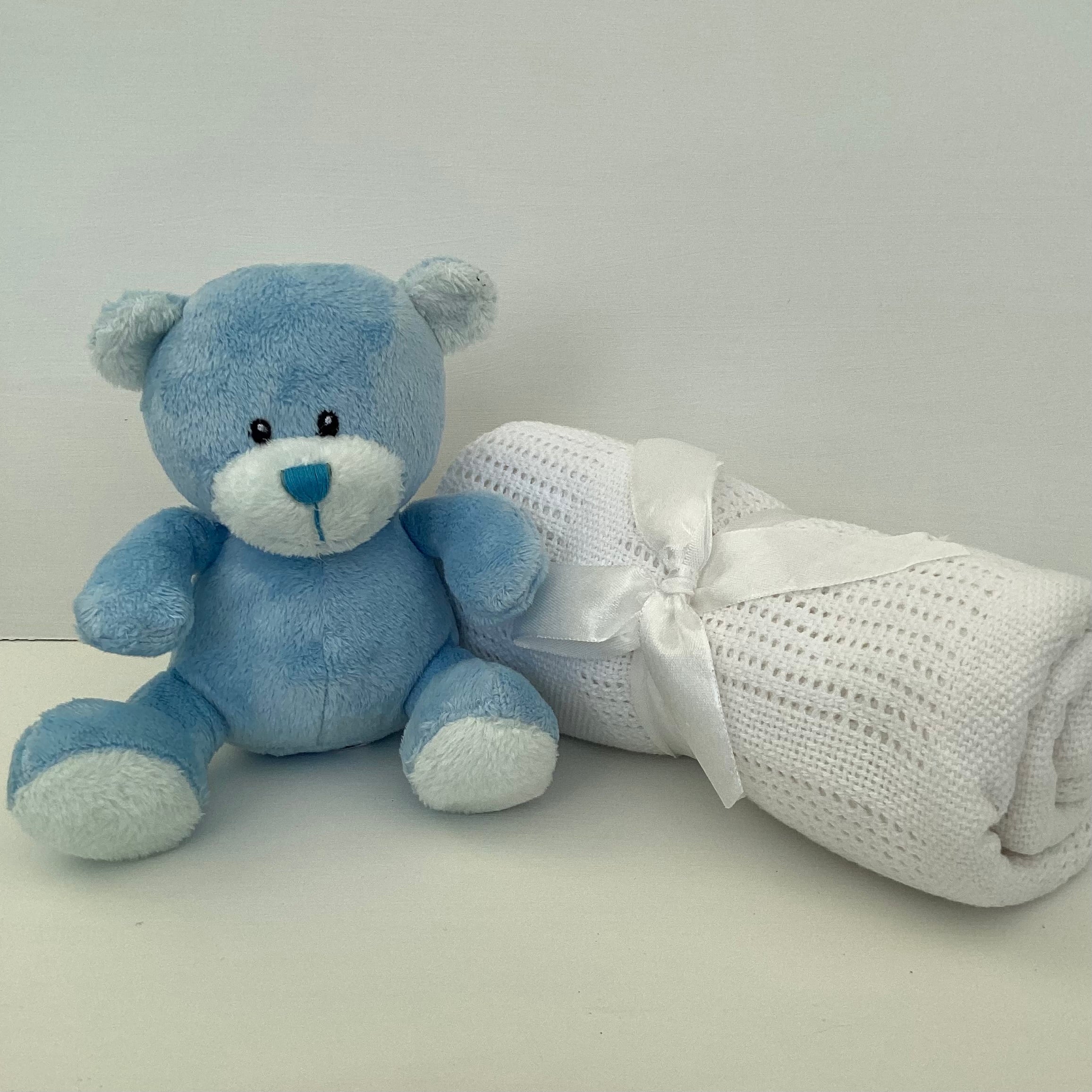 New Baby Boy Gift | DAWSON | Blue Dinosaur and Cosy Dressing Gown Giftset