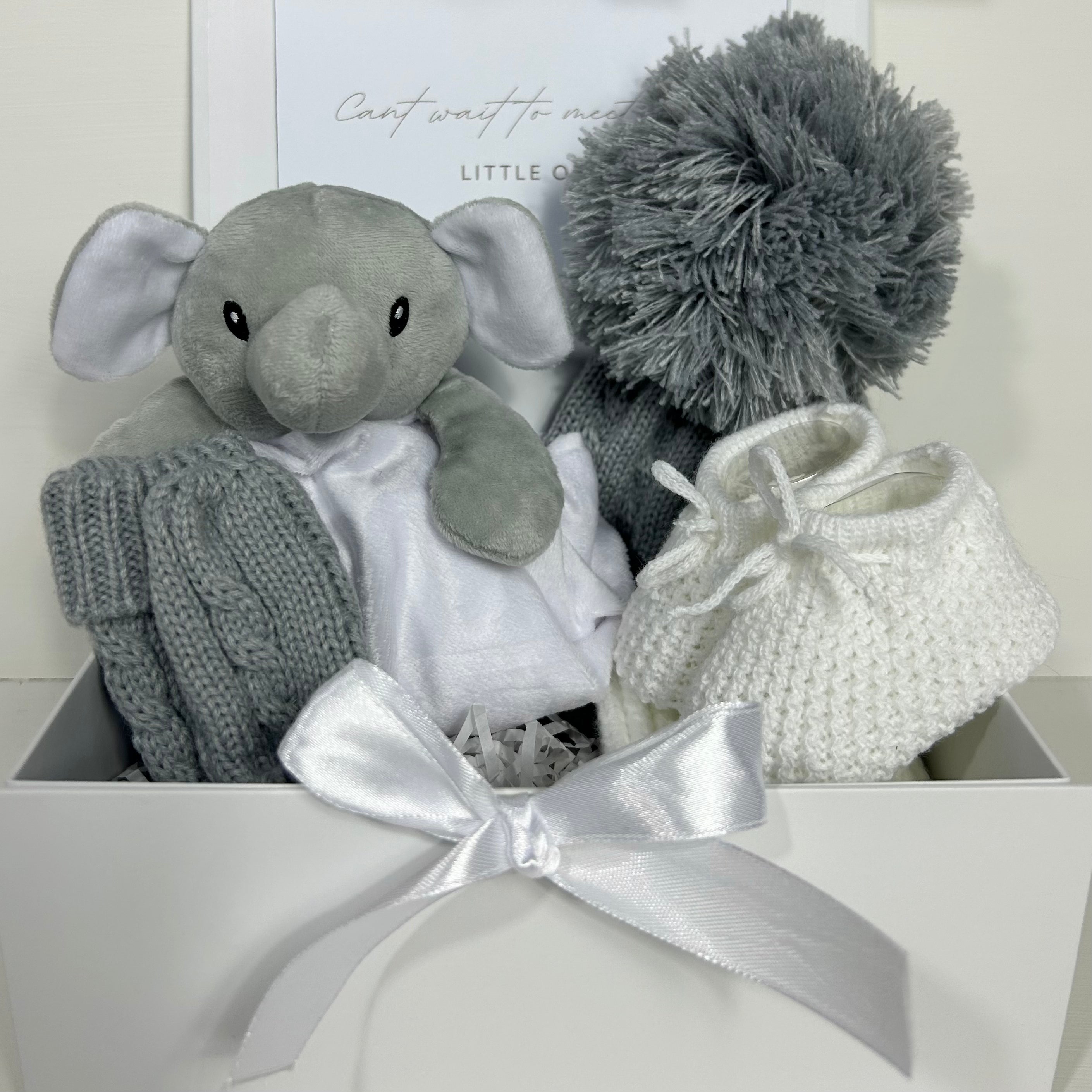 Unisex Baby Gift | STORMY | Elephant Comforter and Essentials Giftset