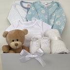 New Baby Girl Gift | DAISY | Floral Sleep Suit and Cosy Bedtime Giftset