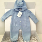 New Baby Boy Gift | NOAH | Luxury Dandelion Blue Pram Suit and Onesie