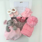 New Baby Girl Gift | ELLIE | Pink Elephant Comforter Giftset