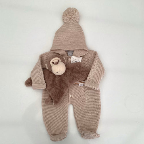 New Baby Boy Gift | CASIE | Dandelion Luxury Pram Suit and Cheeky Monkey Giftset