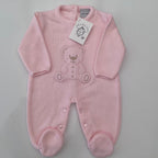 New Baby Girl Gift | CHARLOTTE | Dandelion Luxury Knitted Teddy Onesie and Cosy Essentials Giftset