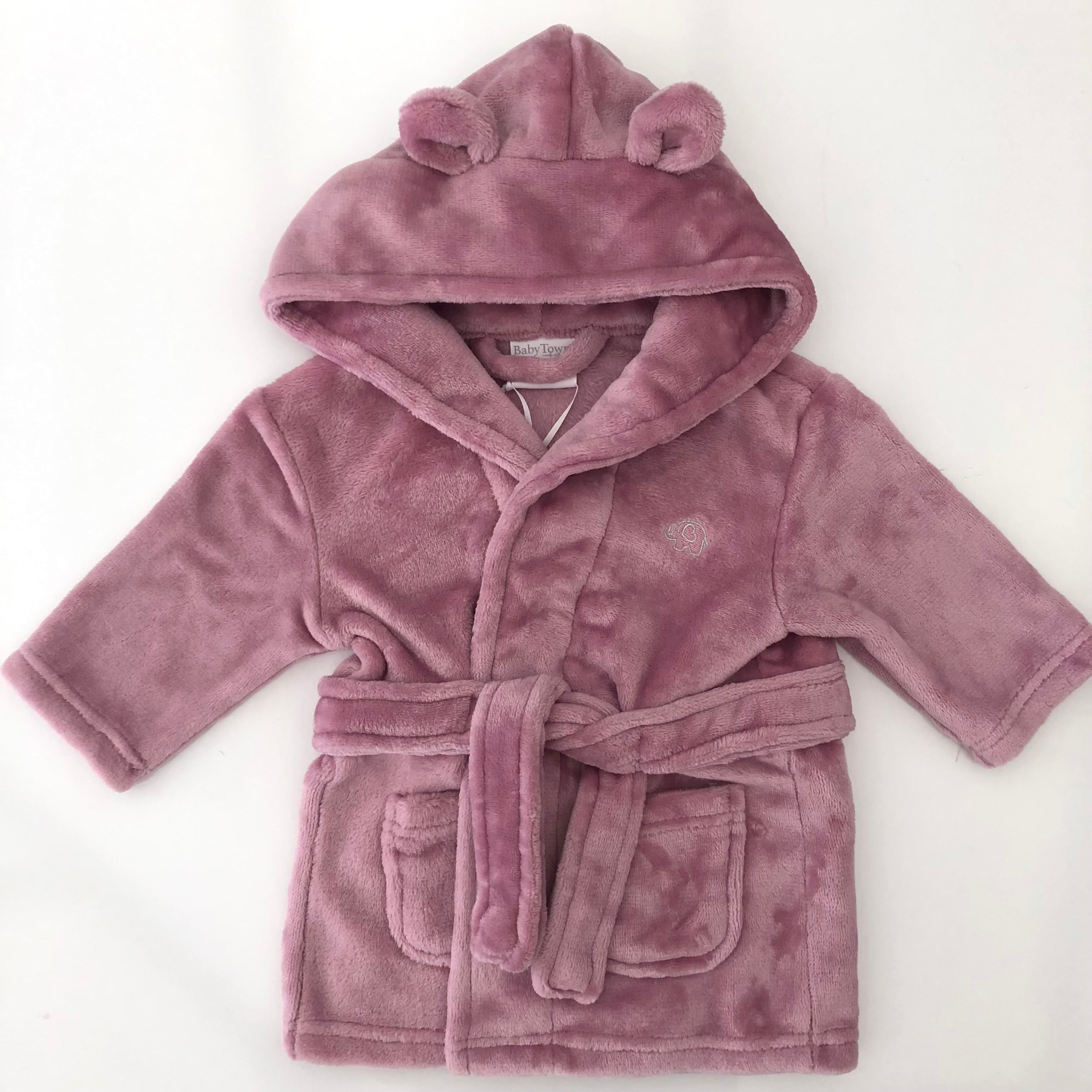 New Baby Girl Gift | SASKIA | Dusky Pink Dressing Gown and Elephant Comforter Giftset