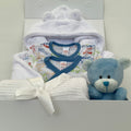 New Baby Boy Gift | DAWSON | Blue Dinosaur and Cosy Dressing Gown Giftset