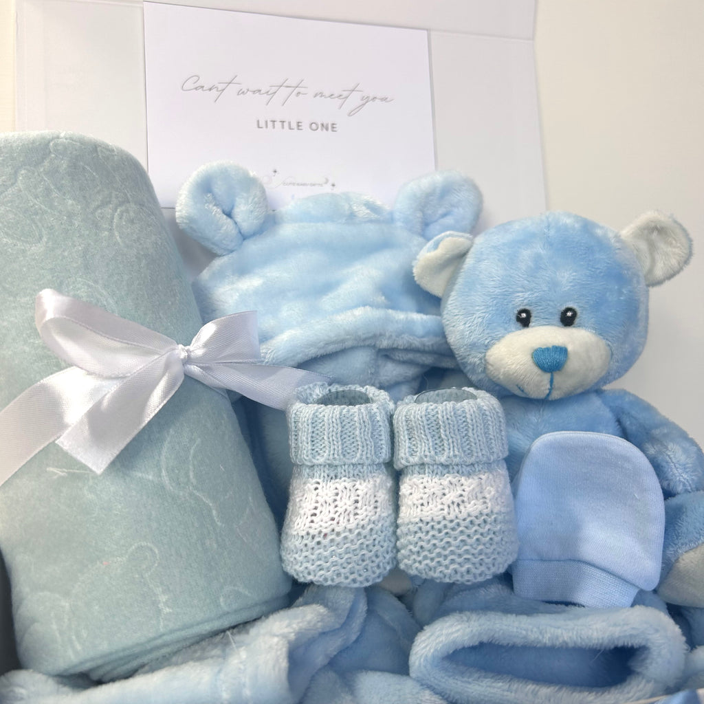 New Baby Boy Gift | FREDDY | Blue Cosy Essentials Giftset