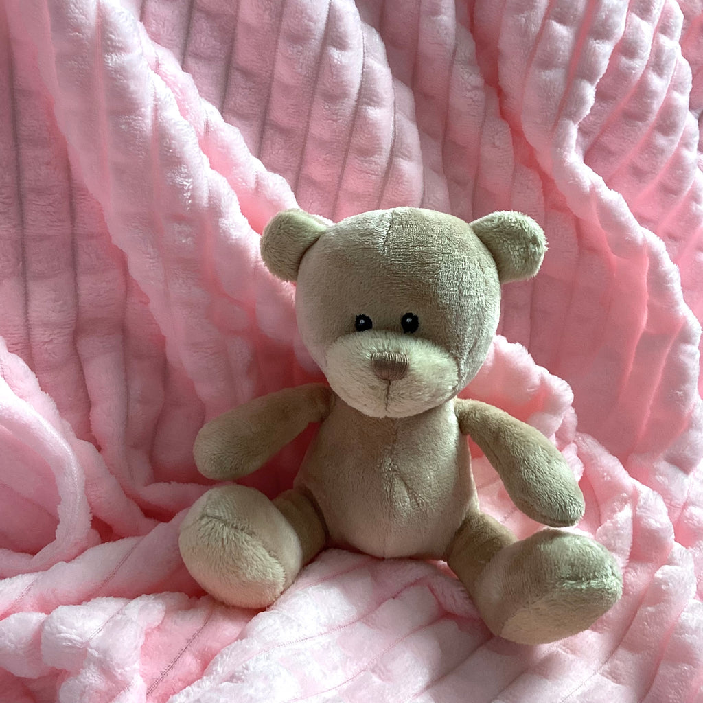 New Baby Girl Gift | CHARLOTTE | Dandelion Luxury Knitted Teddy Onesie and Cosy Essentials Giftset