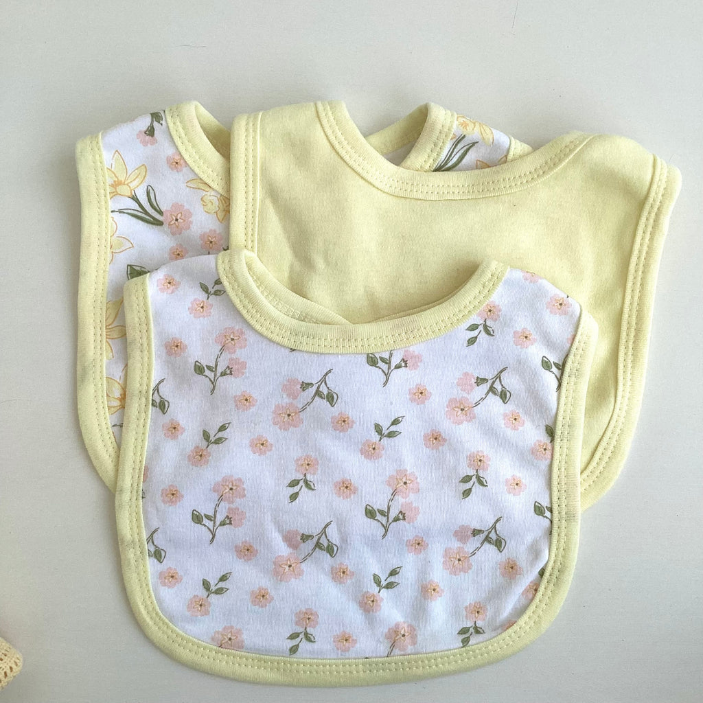 New Baby Girl Gift | RAI | Lemon Floral Cosy Dressing Gown and Essentials Bedtime Giftset