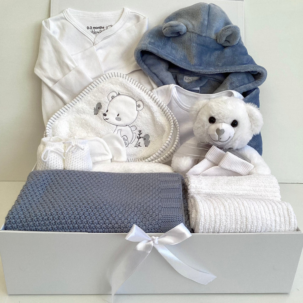 New Baby Boy Gift | DANIEL | Dusky Blue Bath and Bed Time Giftset