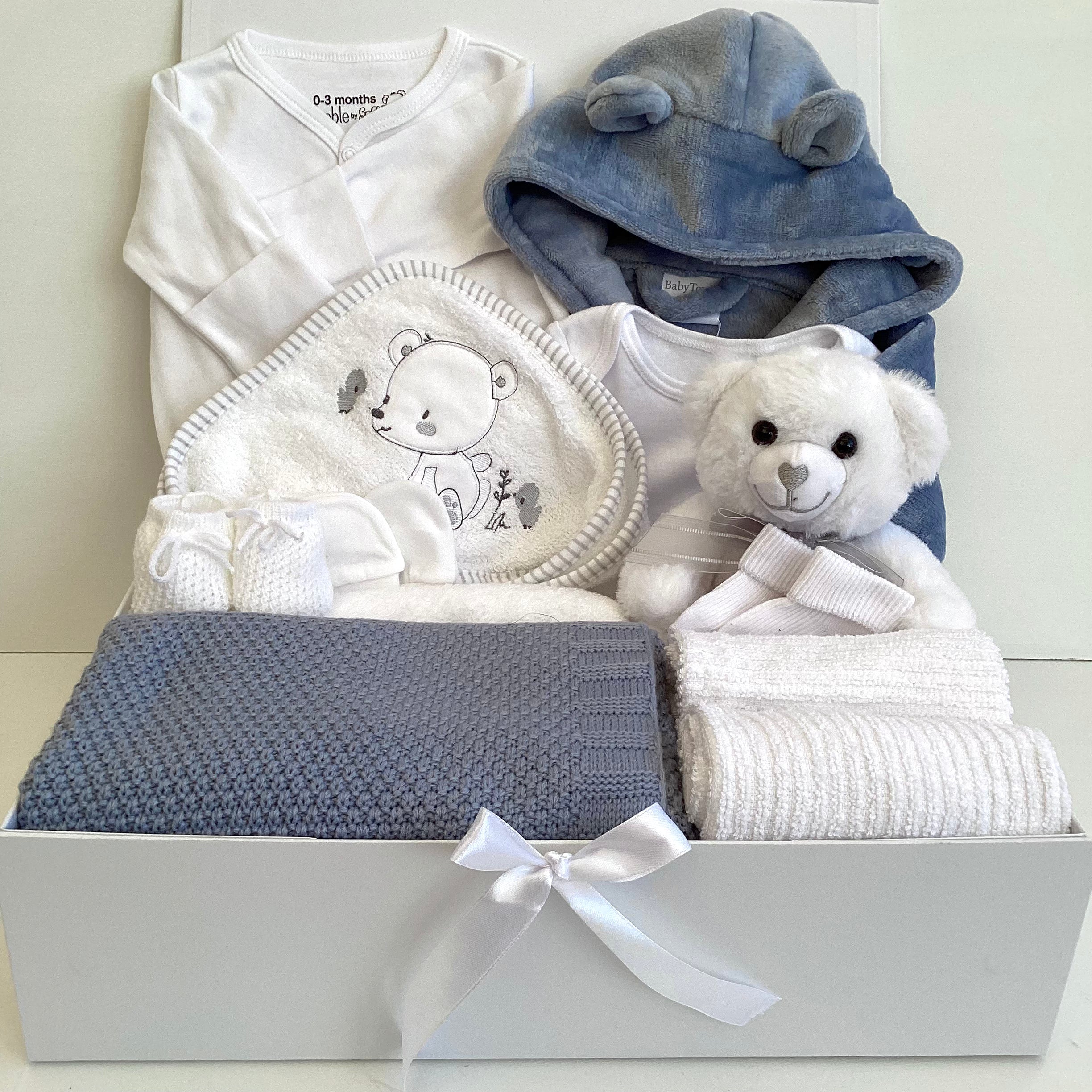 New Baby Boy Gift | DANIEL | Dusky Blue Bath and Bed Time Giftset
