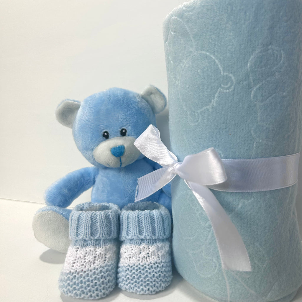 New Baby Boy Gift | FREDDY | Blue Cosy Essentials Giftset